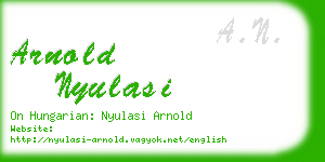 arnold nyulasi business card